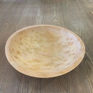 Rustic Wooden Salad Bowl Hand Carved Dough Bowl Farmhouse Kitchen Decor